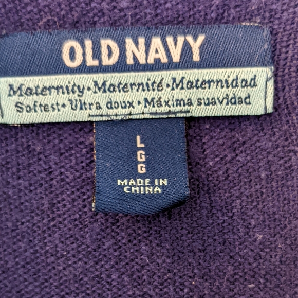 Old Navy Maternity open cardigan sweater in blue Women's size Large - Picture 2 of 6